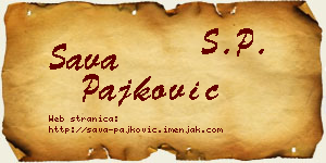 Sava Pajković vizit kartica
